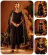 Black Colour Viscose Chanderi Kurti With Bottom Dupatta Wholesale Price In Surat SET0230